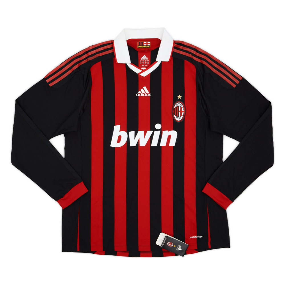 2009-10 AC Milan Home Shirt Long Sleeve 2009-10 AC Milan Home Shirt Long Sleeve
