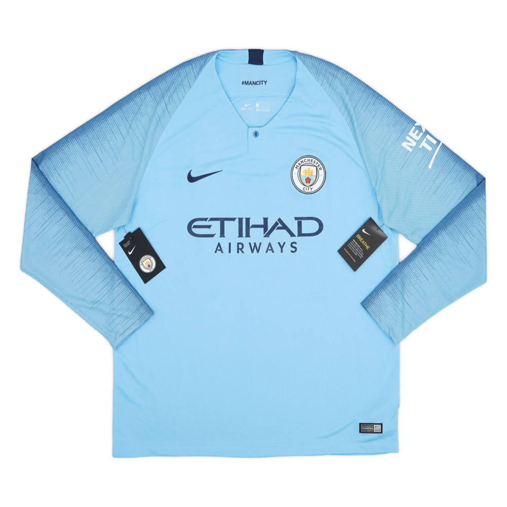 2018-19 Manchester City FC Home Long Sleeve Kit 2018-19 Manchester City FC Home Long Sleeve Kit