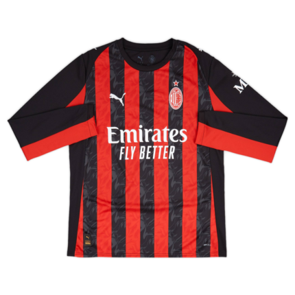 2025-26 AC Milan Home Long-Sleeve Jersey