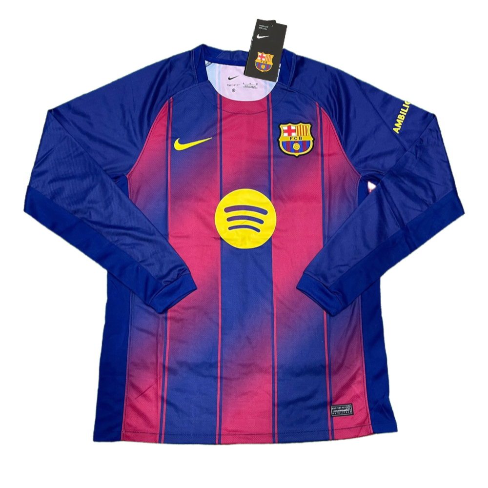 2025-26 FC Barcelona Long Sleeve Home Shirt 2025-26 FC Barcelona Long Sleeve Home Shirt